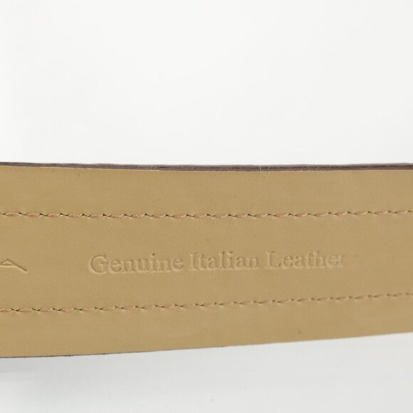 Via Spiga Womens Belt Size Medium M Brown Leather Ring Buckle Elegant Dress - Picture 9 of 12